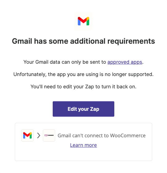 Gmail has some additional requirements